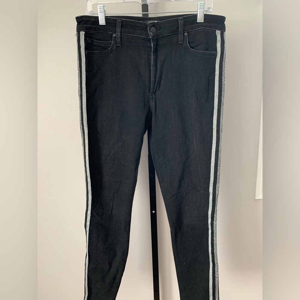 Joe’s Black Jeans with Side Sparkle Stripes